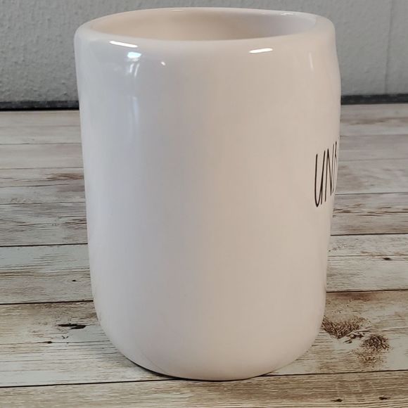 Rae Dunn White “UNBREAKABLE” Artisan Mug‎ by Magenta ☕️ Quirky Shaped - Picture 4 of 7